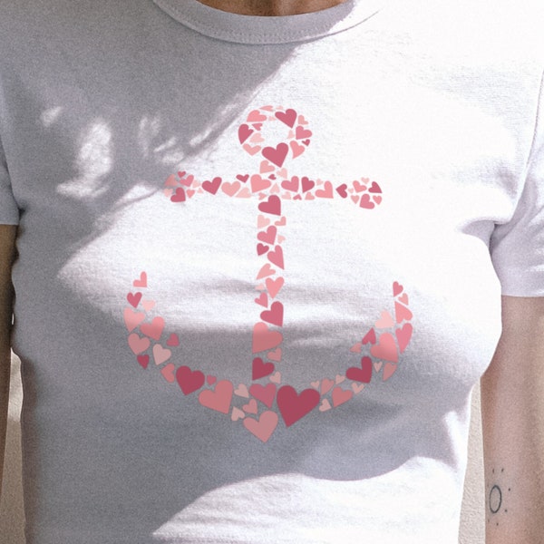 Anchor Heart Cut Out Sleeveless Top