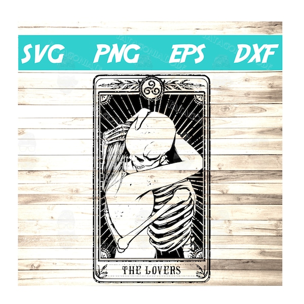 Lovers Tarot Card SVG