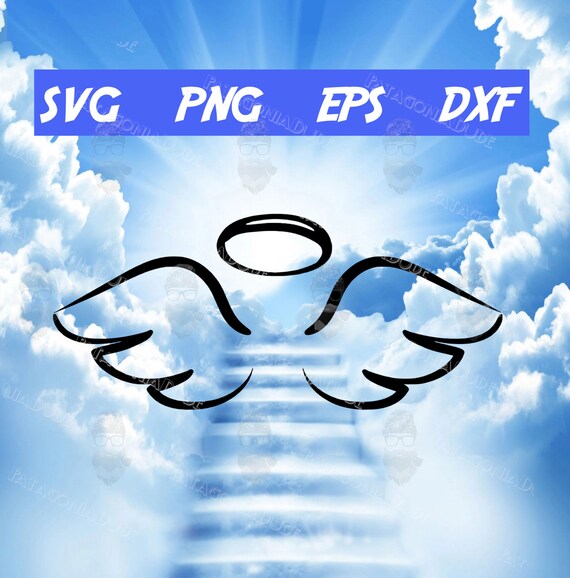 Angel Wings Halo SVG | Etsy