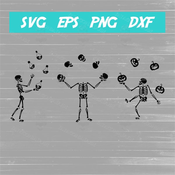 Skeletons Juggling SVG, Skeletons Juggling PNG