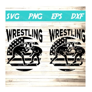 Wrestling Girls USA Flag SVG
