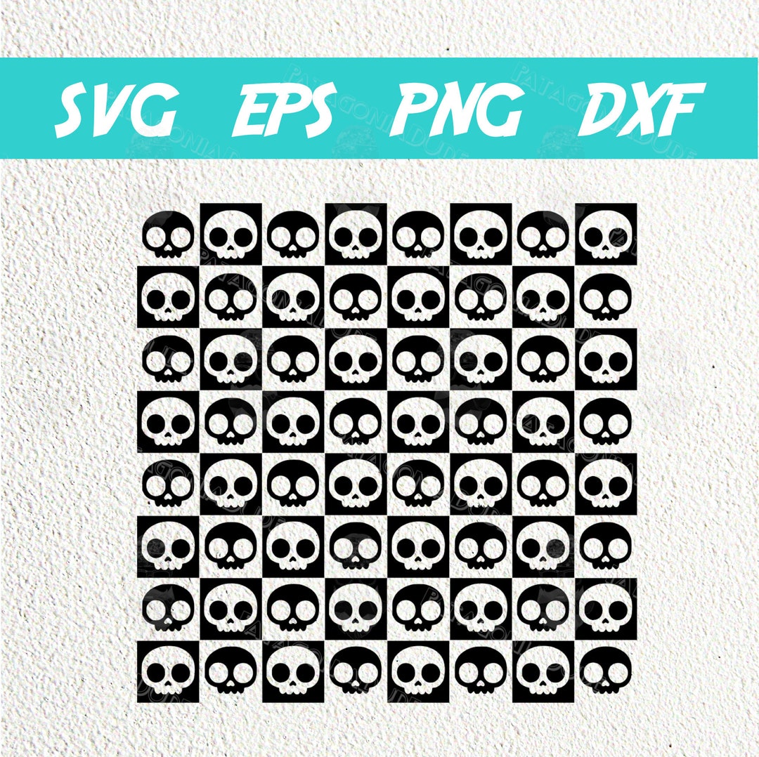 Skulls Pattern SVG Halloween Background - Etsy