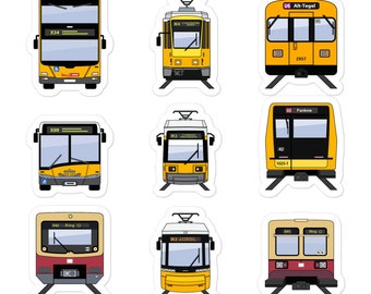 Public Transport Vehicles in Berlin Assortment Pack Sticker