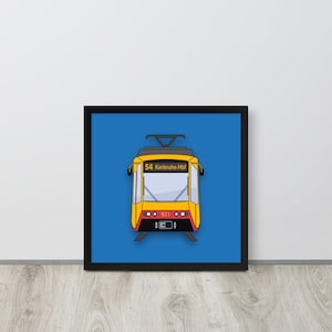 カールスルーエシュタットバーンの列車の壁アート