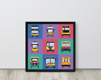 Public Transport Vehicles in Berlin Wall Art