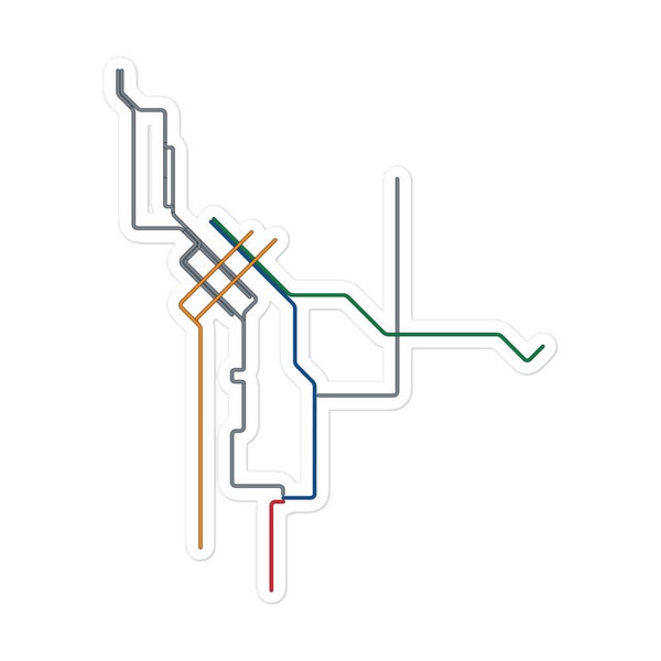 Minneapolis–Saint Paul Metro Transit Transit Map Sticker
