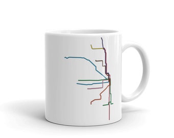 Chicago L Metro Transit Map Mug