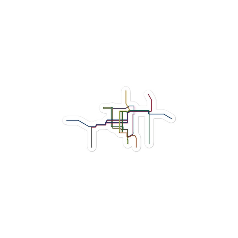 Portland MAX Light Rail & Portland Streetcar Transit Map Sticker - Etsy