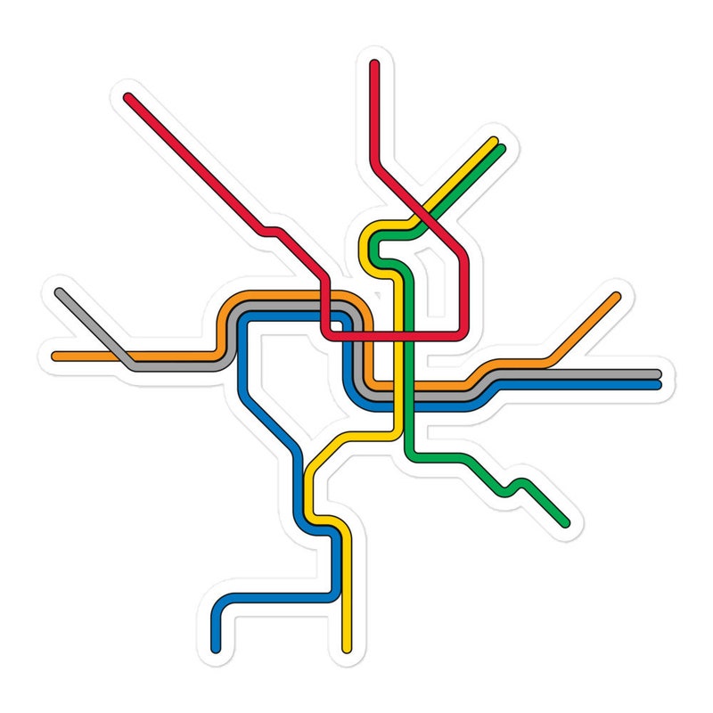 Metro Sign Sticker Metro Map Stickers - Etsy