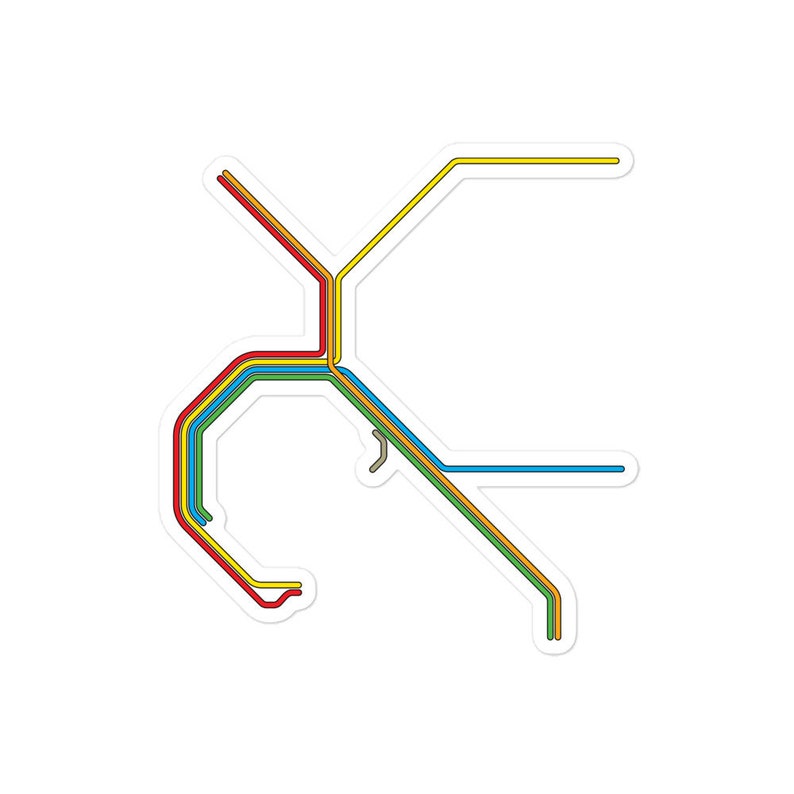 San Francisco BART Transit Map Sticker - Etsy