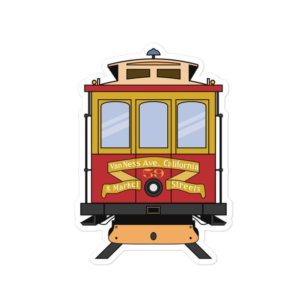 San Francisco Cable Car Sticker