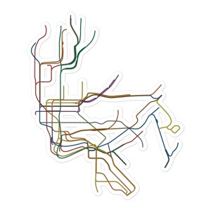 ニューヨーク市地下鉄路線図ステッカー