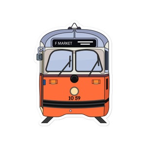 サンフランシスコ PCC (会長会議委員会) 路面電車番号 1059 ステッカー