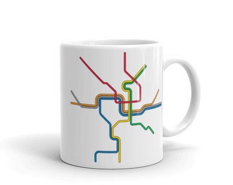 Washington Metro Transit Map Mug