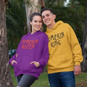 Kürbis König, Kürbis Königin Set, Jack und Sally Set, Paare Weihnachtsset, Jack und Sally Weihnachten Sweatshirt Set, Jack und Sally Hoodies