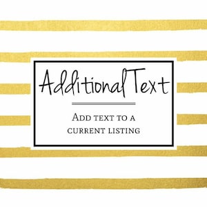 ADD ADDITIONAL TEXT, Change Design Wording, Add Words To Back Of A Shirt, Add-On, Add Personalization To A Shirt, Add Custom Text, Add Date