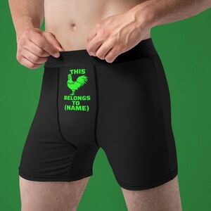 Funny Custom Boxer Briefs For Men - 'This Cock Belongs To Me' Personalized Photo Underwear