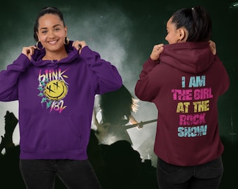 I Am The Girl At The Rock Show Blink 182 Hoodie, Vintage Blink 182 Sweatshirt, Blink-182 Smiley Face, Vintage Blink 182 Coachella Hoodie