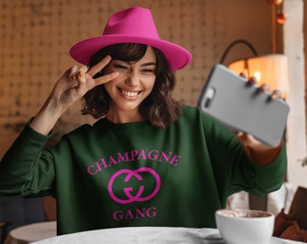 Champagne Gang Sweatshirt, Bride Bridesmaid Gift For Her, Bachelorette Party, Mimosa Sunday Brunch Sweatshirt, Date Night, Girls Night Out