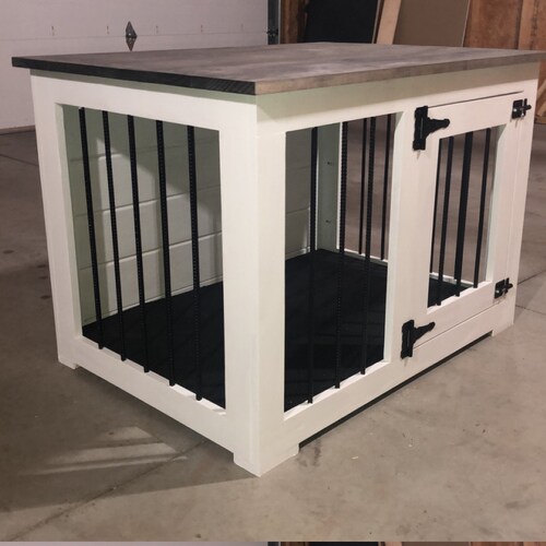 DIY Plans for Double Dog Kennel TV Stand Wooden Dog Crate Etsy