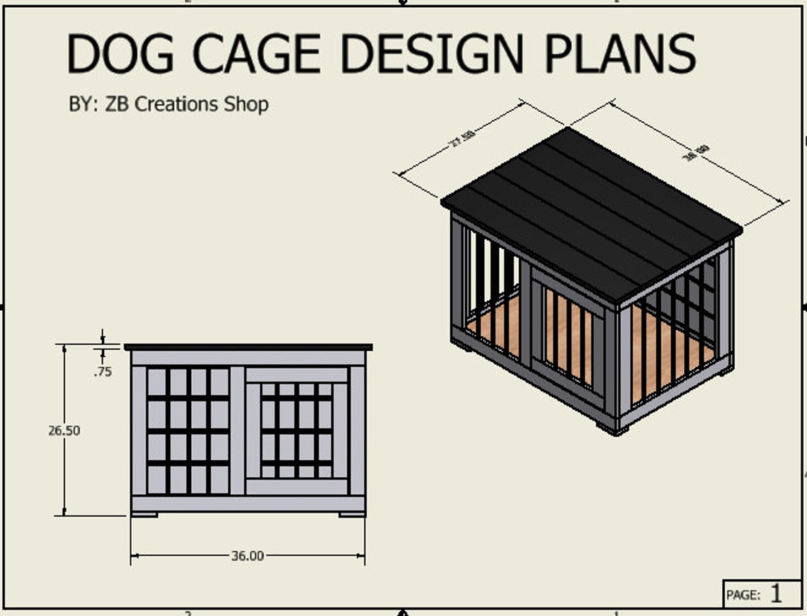 Custom Dog Kennel Plans Etsy