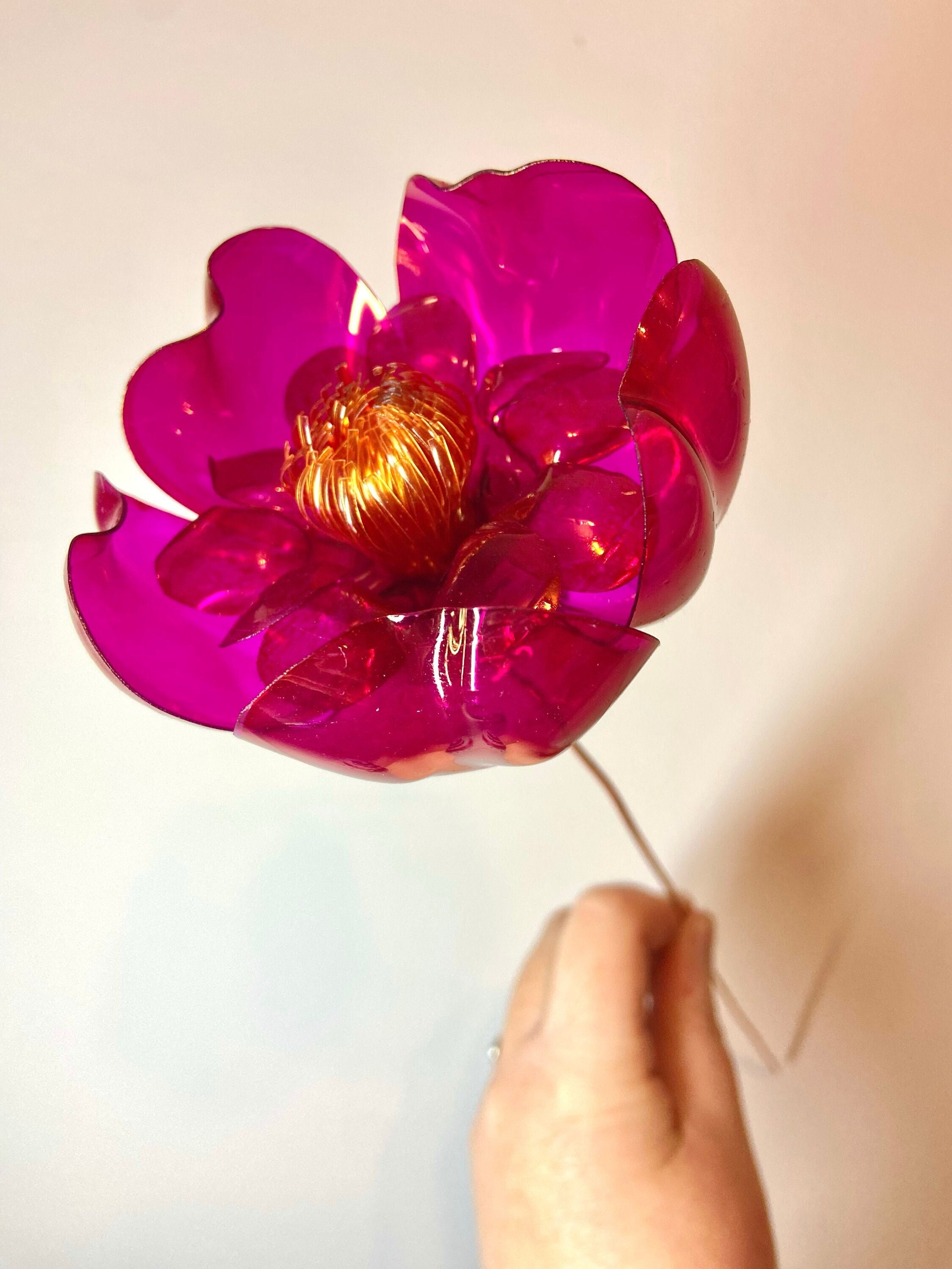 Flores grandes de botella de plástico reciclado Flor de San