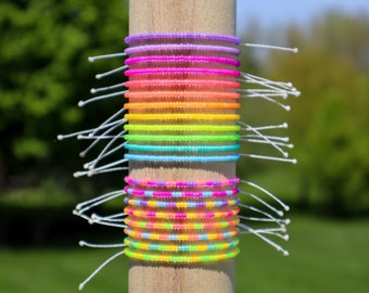 Tiny Seed Bead Bracelets & Anklets | Adjustable Beaded Bracelet | Adjustable Beaded Anklet | Neon Bracelet | Neon Anklet