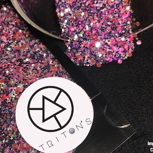 Impolite-Pink Purple Chunky Glitter Mix- Hexagon Glitter Mix -Polyester Glitter-Chunky Glitter-Eco-Friendly Solvent Resistant Glitter 1oz
