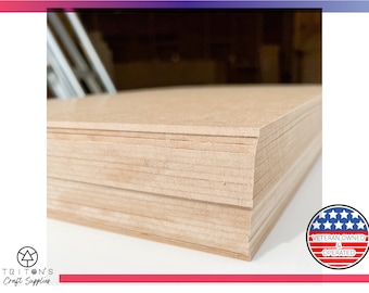 MDF 3mm 19"x11.75", Ready to Ship, for lasers, cncs, scroll saws and sign making