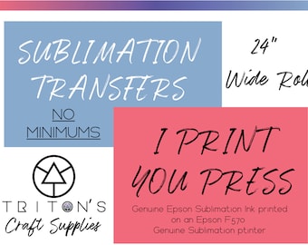 NEW!!!! Wide Format Print on Demand Sublimation Transfers