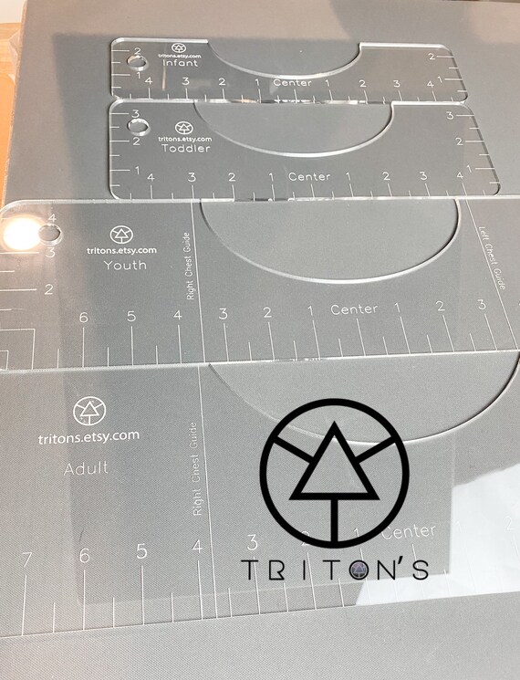 Download T shirt Design Placement Guide Cast Acrylic Shirt Ruler | Etsy