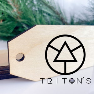 Wood Gift tag | Laser Cut Unfinished Wood Cutout Shapes | 4&quot; x 2&quot; Blank Ornament |  1/4” Birch Plywood