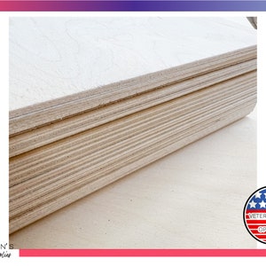  Baltic Birch Plywood, 3 mm 1/8 x 10 x 10 Inch Craft Wood, Box  of 16 B/BB Grade Baltic Birch Sheets, Perfect for Laser, CNC Cutting and  Wood Burning, by Woodpeckers 