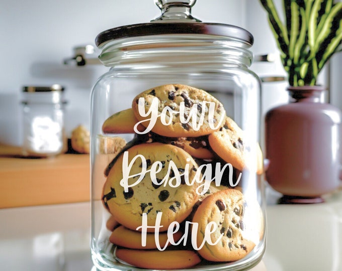 Personalized Etched Glass Cookie Jar