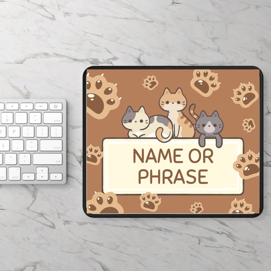 Personalized Mouse Pad Cats Etsy