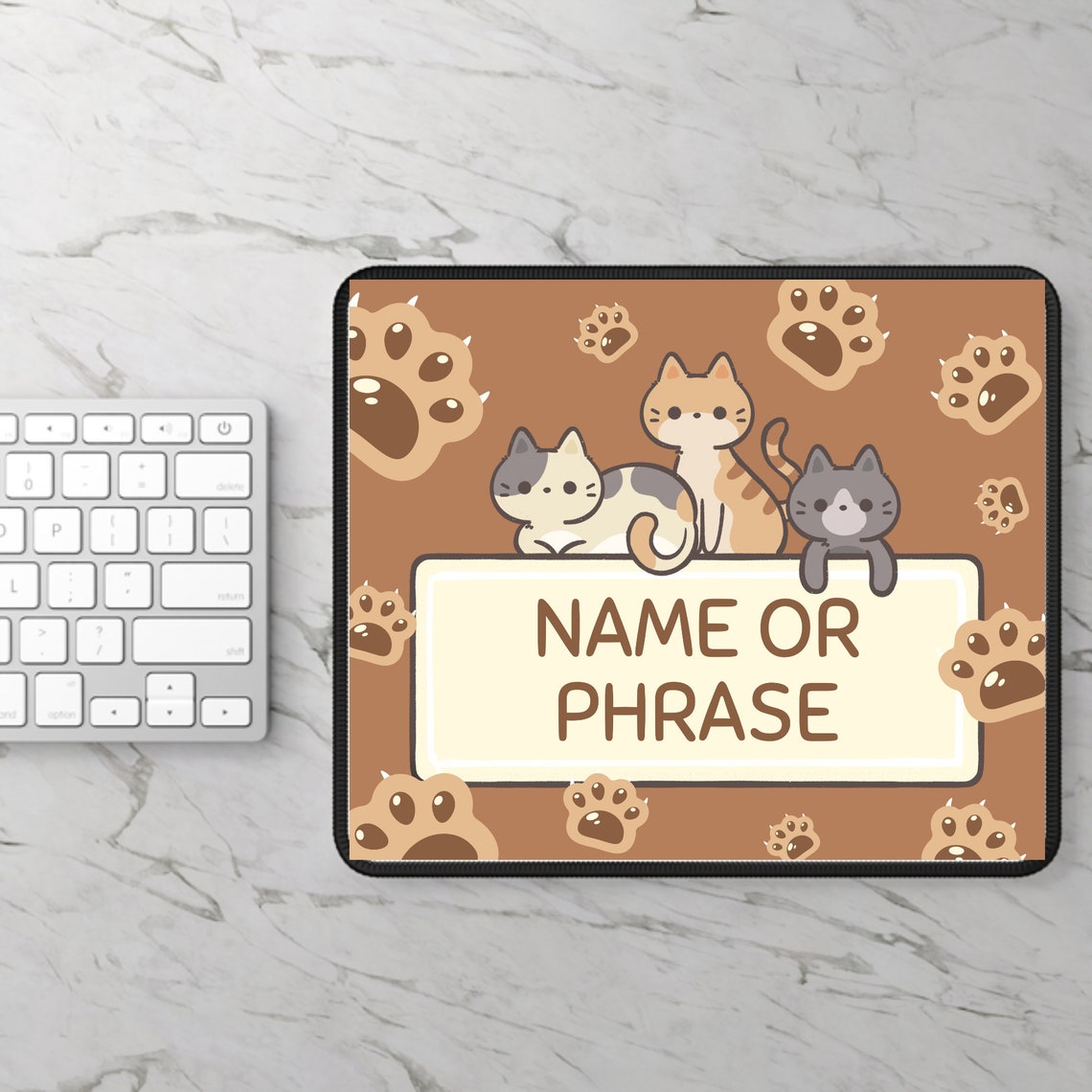Personalized Mouse Pad Cats Etsy