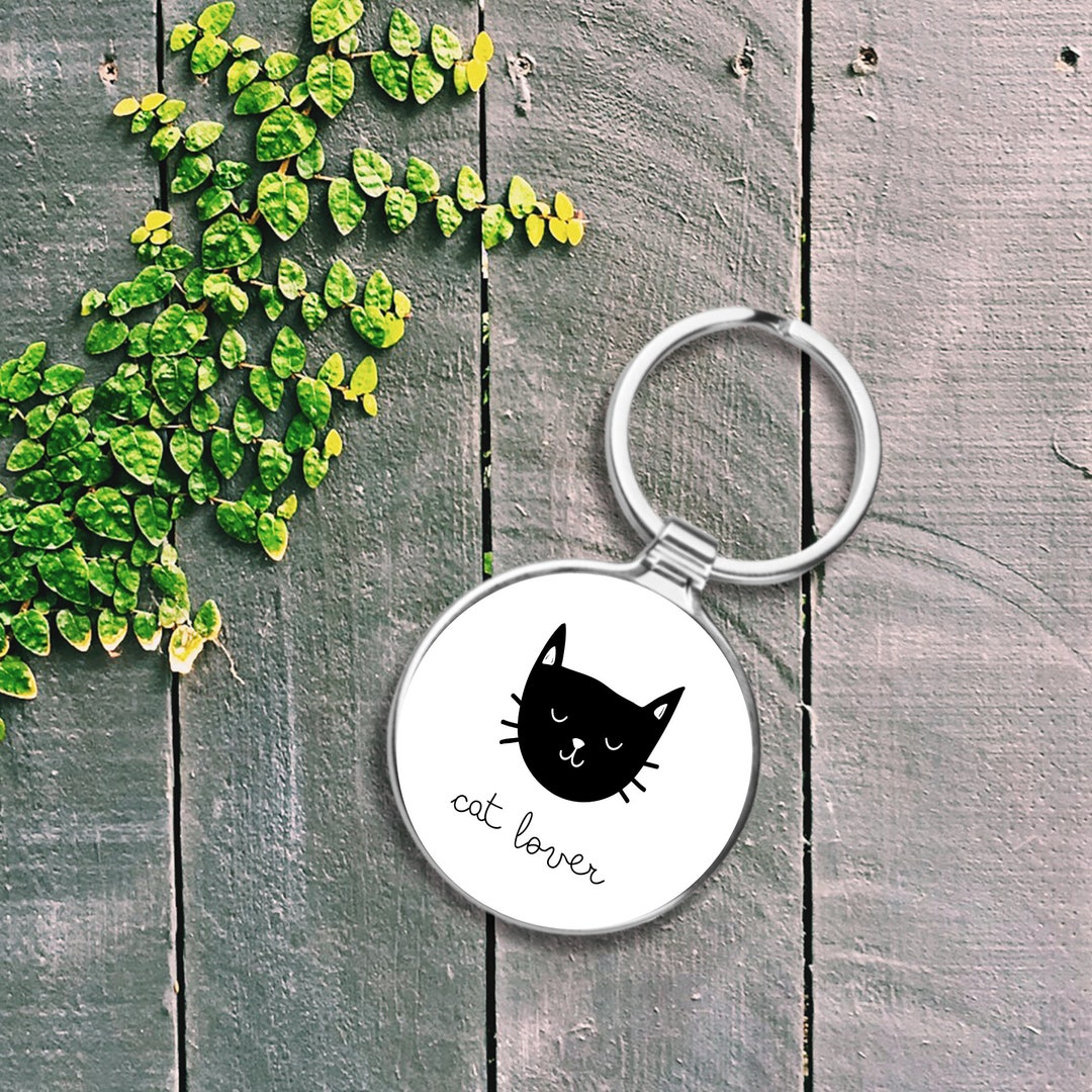 Personalizable Keychain- Cat - Etsy