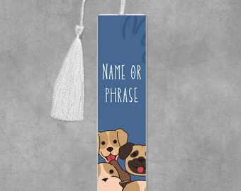 Personalized Metal Bookmark- Dogs