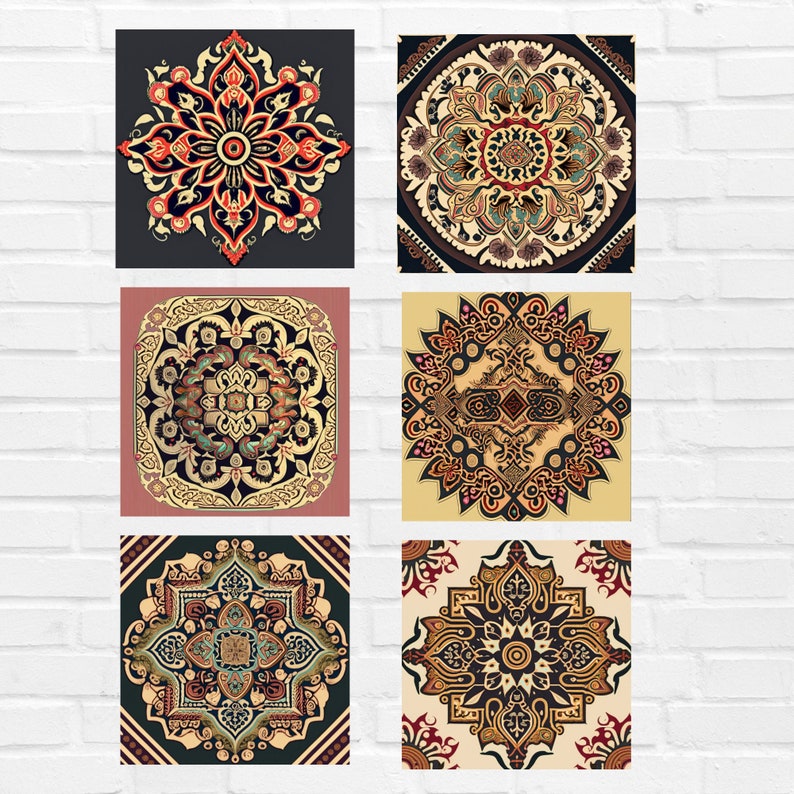 Indian Coasters- Set of 6 - Etsy