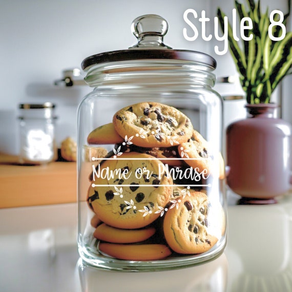 Glass cookie jar deals