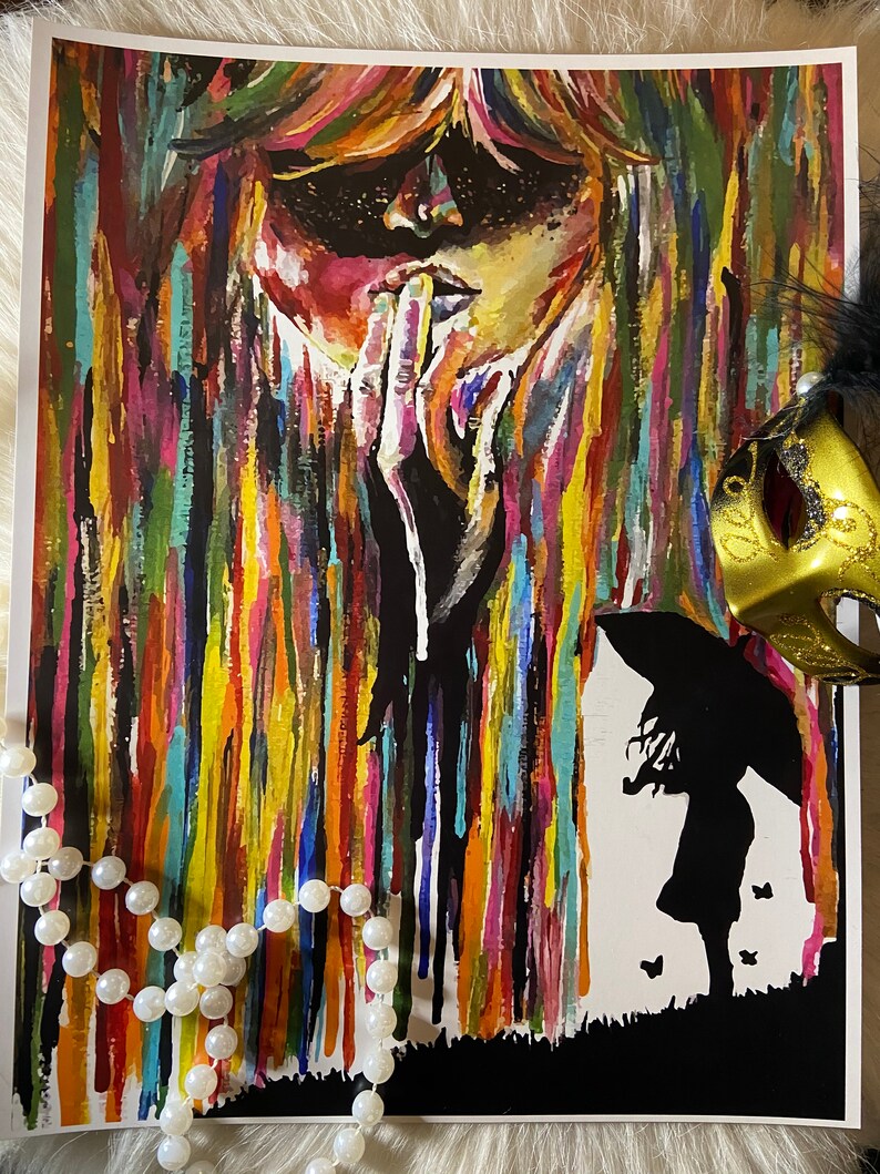 Original Abstract Painting Poster Print Made by Young Artist - Etsy
