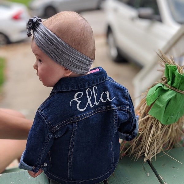 Baby Denim Jacket Etsy