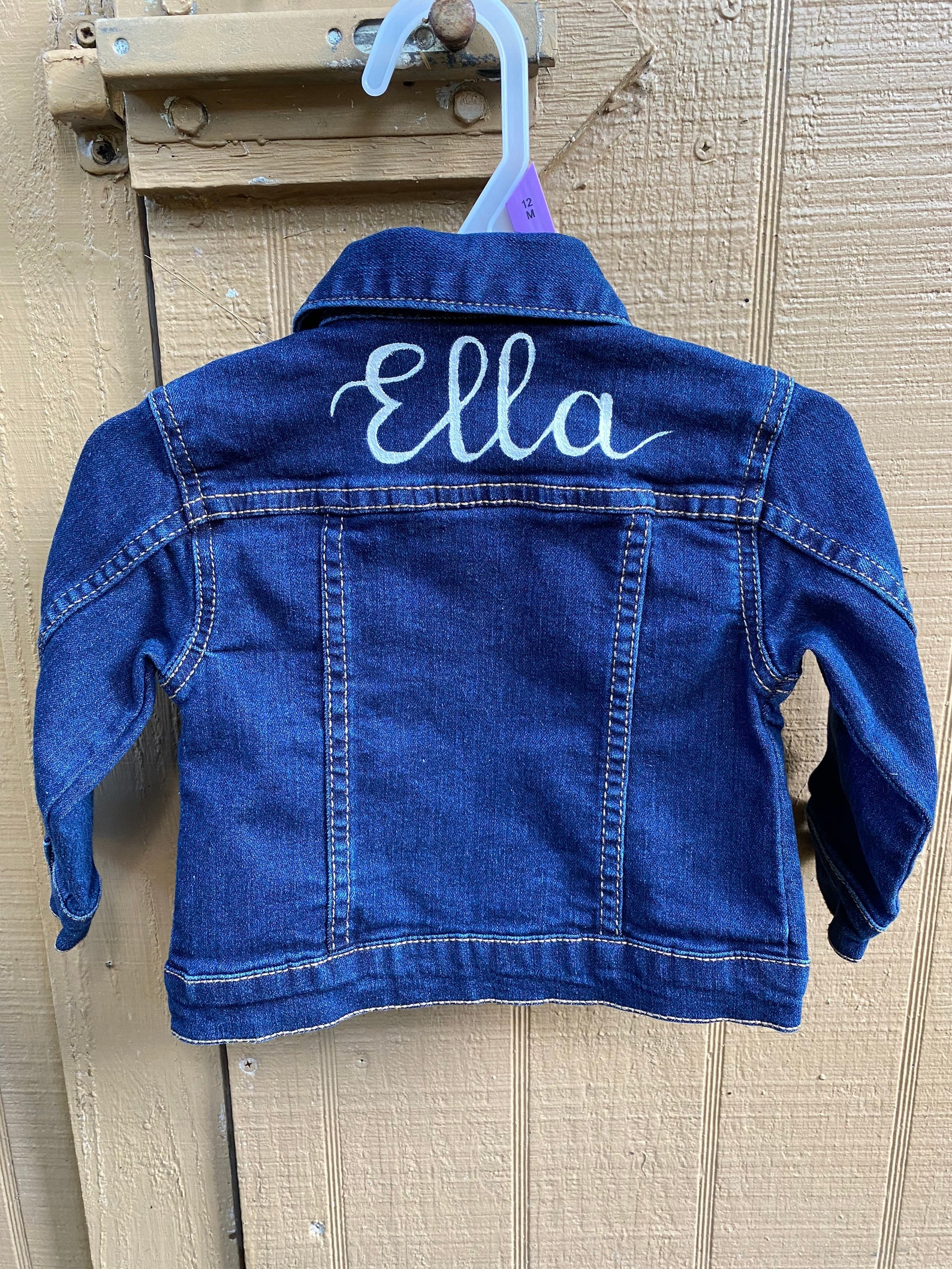 Personalized Custom Hand Painted Baby Denim Jacket / Infant Etsy