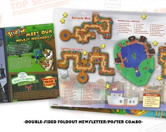 August/September 2007 Map of Donald's Dock - Member Mailers Newsletter - Toontown Online