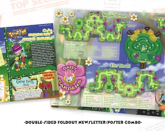 April/May 2008 Map of Daisy Gardens - Member Mailers Newsletter - Toontown Online