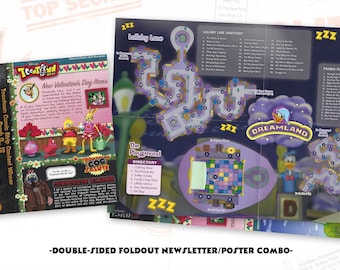 February/March 2009 Map of Donald's Dreamland - Member Mailers Newsletter - Toontown Online