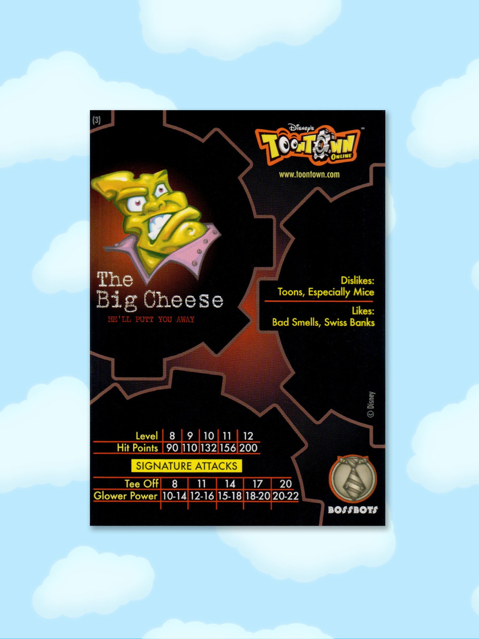 The Big Cheese Cogs Series 3 Toontown Online Trading Card Etsy