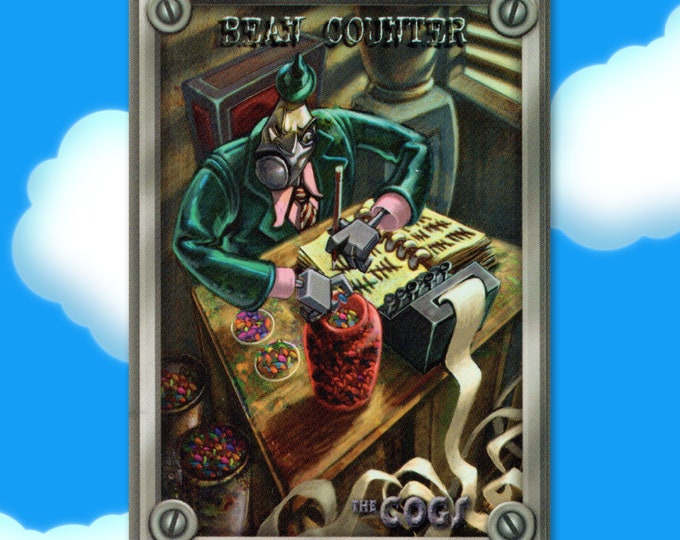 Bean Counter Cogs Series 1 Toontown Online Trading Card Etsy