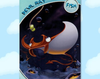 Devil Ray - Fish - Series 3 Toontown Online Trading Card
