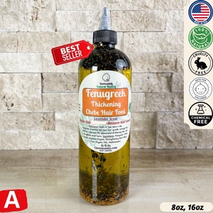 16oz Thick Hair Oil |Fenugreek Thickening ChebeHairFood|Lavender|StimulateHairGrowthOil|StrengthenHair|RootsRegrowthEdges|HairScalpTreatment